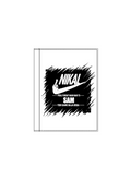Notebook Journal | A5 Size | 300 GSM Cover, 70 GSM Eco-Friendly Pages | Soft Bound, Ruled/Unruled | Unisex | Personalized | Typography | Attitude | Humor | Everyday | Defiance | Desi Savage Warning - front_2 - White - mockup 3