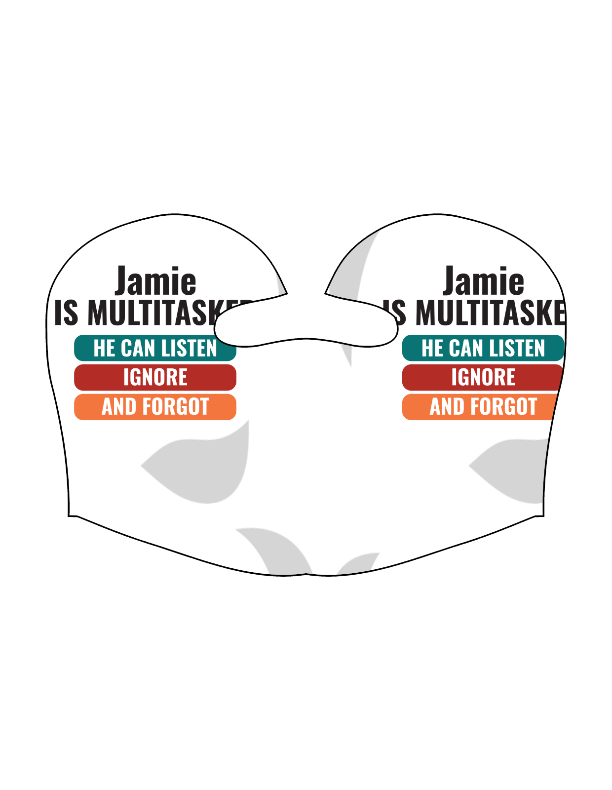Personalized Design Accessory with Custom Name - Male Balaclava Accessories Accessory