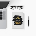 Notebook Journal | A5 Size | 300 GSM Cover, 70 GSM Eco-Friendly Pages | Soft Bound, Ruled/Unruled | Unisex | Personalized | Typography | Identity | Pride | Self-purchase | Confident | Royal Attitude - back - White - mockup 2