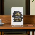 Acrylic Display Stand | 4x6 Inch | Clear Acrylic | Tabletop Display | Unisex | Personalized | Typography | Identity | Pride | Self-purchase | Confident | Royal Attitude - front - White - mockup 1
