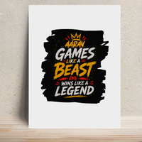 Metal Posters | 8x11.7 & 11.7x15.7 Inches | 1mm Thick Metal | Magnetic Mount | Waterproof | Glossy Finish | Home Decor | Personalized | Typography | Video Games | Everyday | Confident | Beast Mode Gamer
