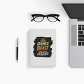 Notebook Journal | A5 Size | 300 GSM Cover, 70 GSM Eco-Friendly Pages | Soft Bound, Ruled/Unruled | Unisex | Personalized | Typography | Video Games | Everyday | Confident | Beast Mode Gamer - front - White - mockup 1