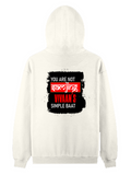 Pullover Hoodie | Unisex Regular Fit | Cotton Blend Tri-Layer | All-Season Comfort, Ribbed Cuffs | Adults | Personalized | Typography | Self-expression | Humor | Everyday | Sarcastic | Attitude Nahi, Simplicity - back - Off White - mockup 2