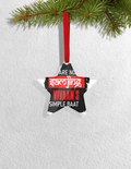 Christmas Ornaments | 3x3 Inch Home Decor | Acrylic | Waterproof, Fade-Proof, Ready to Hang | Unisex | Personalized | Typography | Self-expression | Humor | Everyday | Sarcastic | Attitude Nahi, Simplicity - front_Star - Star - mockup 2