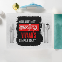 Placemat | Standard Dining | 100% Polyester | Durable, Fade-Proof, Soft | Unisex | Personalized | Typography | Self-expression | Humor | Everyday | Sarcastic | Attitude Nahi, Simplicity