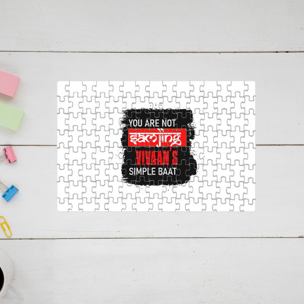 Jigsaw Puzzle | 120 Pieces A4 Size | Recycled Paper Semi-Glossy Finish | Fade-Proof Engaging Entertainment | Unisex | Personalized | Typography | Self-expression | Humor | Everyday | Sarcastic | Attitude Nahi, Simplicity