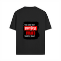 Male Standard Crew T-Shirt | Regular Fit | 100% Cotton (180 GSM) | Breathable, Durable | Men's | Personalized | Typography | Self-expression | Humor | Everyday | Sarcastic | Attitude Nahi, Simplicity - back - Black - mockup 2