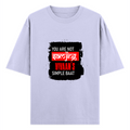 Oversized Standard T-Shirt | Unisex Relaxed Fit | 100% Super Combed Cotton | Soft, Breathable, Durable | Adult | Personalized | Typography | Self-expression | Humor | Everyday | Sarcastic | Attitude Nahi, Simplicity - front - Lavender - mockup 1
