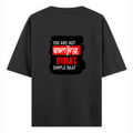 Oversized Standard T-Shirt | Unisex Relaxed Fit | 100% Super Combed Cotton | Soft, Breathable, Durable | Adult | Personalized | Typography | Self-expression | Humor | Everyday | Sarcastic | Attitude Nahi, Simplicity - back - Black - mockup 2