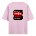 Oversized Standard T-Shirt | Unisex Relaxed Fit | 100% Super Combed Cotton | Soft, Breathable, Durable | Adult | Personalized | Typography | Self-expression | Humor | Everyday | Sarcastic | Attitude Nahi, Simplicity - back - Light Baby Pink - mockup 2