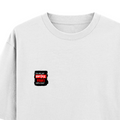 Oversized Standard T-Shirt | Unisex Relaxed Fit | 100% Super Combed Cotton | Soft, Breathable, Durable | Adult | Personalized | Typography | Self-expression | Humor | Everyday | Sarcastic | Attitude Nahi, Simplicity - left pocket - White - mockup 3