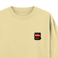Oversized Standard T-Shirt | Unisex Relaxed Fit | 100% Super Combed Cotton | Soft, Breathable, Durable | Adult | Personalized | Typography | Self-expression | Humor | Everyday | Sarcastic | Attitude Nahi, Simplicity - right pocket - Beige - mockup 4