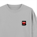 Oversized Standard T-Shirt | Unisex Relaxed Fit | 100% Super Combed Cotton | Soft, Breathable, Durable | Adult | Personalized | Typography | Self-expression | Humor | Everyday | Sarcastic | Attitude Nahi, Simplicity - right pocket - Grey Melange - mockup 4
