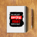 A5 Notepad | 120 Pages, Ruled/Unruled | 70 GSM Natural Shade Paper, 300 GSM Cover | Wire Bound | Everyday Use | Personalized | Typography | Self-expression | Humor | Everyday | Sarcastic | Attitude Nahi, Simplicity - back - White - mockup 2