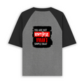 Unisex Oversized Raglan T-Shirt | Oversized Fit | 100% Bio-Washed Cotton | Ready | Two-Tone Design | Rib Neck | Unisex Adult | Personalized | Typography | Self-expression | Humor | Everyday | Sarcastic | Attitude Nahi, Simplicity - back - mockup 2