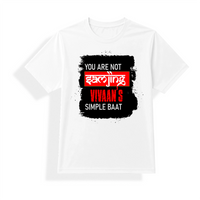 Unisex Jersey T-Shirt | Adults Unisex Fit | Polyester Honeycomb Mesh | Breathable, Quick-Dry | Personalized | Typography | Self-expression | Humor | Everyday | Sarcastic | Attitude Nahi, Simplicity