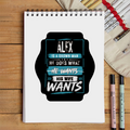 Sketchbook | A5 Size | 140 GSM Paper | Spiral Bound | Unisex | Personalized | Typography | Humor | Everyday | Assertive - front - White - mockup 1