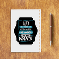 Sketchbook | A5 Size | 140 GSM Paper | Spiral Bound | Unisex | Personalized | Typography | Humor | Everyday | Assertive - back - White - mockup 2