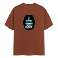 Male Classic Crew T-Shirt | Men's Regular Fit | 180 GSM Bio-Washed Cotton | Pre-Shrunk, Double-Stitched | Personalized | Typography | Humor | Everyday | Assertive - back - Copper - mockup 2