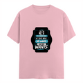 Female Classic Crew T-Shirt | Regular Fit | 180 GSM Bio-Washed Cotton Blend | Pre-Shrunk, Double-Stitched | Women | Personalized | Typography | Humor | Everyday | Assertive - front - Light Baby Pink - mockup 1