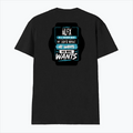 Men's V-Neck T-Shirt | Regular Fit | 180 GSM Bio-Washed Cotton | Durable Double-Stitched Seams | Everyday Wear | Personalized | Typography | Humor | Everyday | Assertive - back - Black - mockup 2
