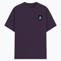 Basic T-Shirt | Unisex Fit | Poly-Cotton Blend | Soft Finish, Durable | Adults | Personalized | Typography | Humor | Everyday | Assertive - left pocket - Purple melange - mockup 3