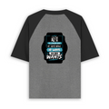 Unisex Oversized Raglan T-Shirt | Oversized Fit | 100% Bio-Washed Cotton | Ready | Two-Tone Design | Rib Neck | Unisex Adult | Personalized | Typography | Humor | Everyday | Assertive - back - mockup 2