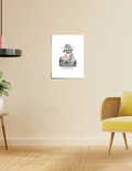 Poster | 300 GSM Art Board | Fade-Proof Digital , Easy Hang Adhesive | Home Decor | Personalized | Typography | Dinosaurs | Tea | Everyday | Humorous | Drink Tea, Avoid Extinction - front_12x16In - 12x16In - mockup 4