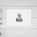 Jigsaw Puzzle | 120 Pieces A4 Size | Recycled Paper Semi-Glossy Finish | Fade-Proof Engaging Entertainment | Unisex | Personalized | Typography | Dinosaurs | Tea | Everyday | Humorous | Drink Tea, Avoid Extinction - front - mockup 1