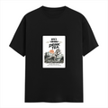 Female Classic Crew T-Shirt | Regular Fit | 180 GSM Bio-Washed Cotton Blend | Pre-Shrunk, Double-Stitched | Women | Personalized | Typography | Dinosaurs | Tea | Everyday | Humorous | Drink Tea, Avoid Extinction - front - Black - mockup 1