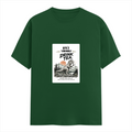 Female Classic Crew T-Shirt | Regular Fit | 180 GSM Bio-Washed Cotton Blend | Pre-Shrunk, Double-Stitched | Women | Personalized | Typography | Dinosaurs | Tea | Everyday | Humorous | Drink Tea, Avoid Extinction - front - Bottle Green - mockup 1