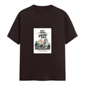 Female Classic Crew T-Shirt | Regular Fit | 180 GSM Bio-Washed Cotton Blend | Pre-Shrunk, Double-Stitched | Women | Personalized | Typography | Dinosaurs | Tea | Everyday | Humorous | Drink Tea, Avoid Extinction - front - Coffee Brown - mockup 1
