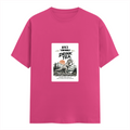 Female Classic Crew T-Shirt | Regular Fit | 180 GSM Bio-Washed Cotton Blend | Pre-Shrunk, Double-Stitched | Women | Personalized | Typography | Dinosaurs | Tea | Everyday | Humorous | Drink Tea, Avoid Extinction - front - Pink - mockup 1