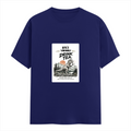 Female Classic Crew T-Shirt | Regular Fit | 180 GSM Bio-Washed Cotton Blend | Pre-Shrunk, Double-Stitched | Women | Personalized | Typography | Dinosaurs | Tea | Everyday | Humorous | Drink Tea, Avoid Extinction - front - Royal Blue - mockup 1
