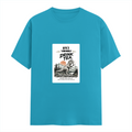 Female Classic Crew T-Shirt | Regular Fit | 180 GSM Bio-Washed Cotton Blend | Pre-Shrunk, Double-Stitched | Women | Personalized | Typography | Dinosaurs | Tea | Everyday | Humorous | Drink Tea, Avoid Extinction - front - SkyBlue - mockup 1