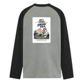 Male Raglan T-Shirt | Men's Regular Fit | 180 GSM Bio-Washed Fabric | Double Stitched, Ribbed Neck | Personalized | Typography | Dinosaurs | Tea | Everyday | Humorous | Drink Tea, Avoid Extinction - back - mockup 2