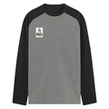 Male Raglan T-Shirt | Men's Regular Fit | 180 GSM Bio-Washed Fabric | Double Stitched, Ribbed Neck | Personalized | Typography | Dinosaurs | Tea | Everyday | Humorous | Drink Tea, Avoid Extinction - left pocket - mockup 3