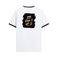 Ringer T-Shirt | Unisex Fit | 100% Cotton | Bio-Washed, Pre-Shrunk, Rib Neck | Adults | Personalized | Typography | Motivation | Everyday | Empowering | Fall Seven, Rise Eight - back - Maroon off white - mockup 2
