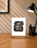 Acrylic Photo Frame with Stand | 5x7 Inch | Acrylic & Wood | UV Printed Tabletop Display | Universal | Personalized | Typography | Motivation | Everyday | Empowering | Fall Seven, Rise Eight - front - mockup 1