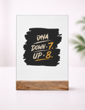 Acrylic Photo Frame with Stand | 5x7 Inch | Acrylic & Wood | UV Printed Tabletop Display | Universal | Personalized | Typography | Motivation | Everyday | Empowering | Fall Seven, Rise Eight - front_1 - mockup 2