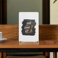 Acrylic Display Stand | 4x6 Inch | Clear Acrylic | Tabletop Display | Unisex | Personalized | Typography | Motivation | Everyday | Empowering | Fall Seven, Rise Eight - front - White - mockup 1