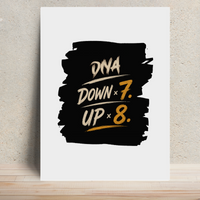 Metal Posters | 8x11.7 & 11.7x15.7 Inches | 1mm Thick Metal | Magnetic Mount | Waterproof | Glossy Finish | Home Decor | Personalized | Typography | Motivation | Everyday | Empowering | Fall Seven, Rise Eight