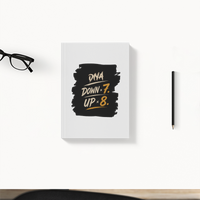 Daily Planner | 3-Month Undated | Soft-Bound | 204 Pages, Dotted Notes | Unisex Adult | Personalized | Typography | Motivation | Everyday | Empowering | Fall Seven, Rise Eight