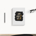 Daily Planner | 3-Month Undated | Soft-Bound | 204 Pages, Dotted Notes | Unisex Adult | Personalized | Typography | Motivation | Everyday | Empowering | Fall Seven, Rise Eight - back - White - mockup 2
