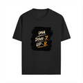 Male Standard Crew T-Shirt | Regular Fit | 100% Cotton (180 GSM) | Breathable, Durable | Men's | Personalized | Typography | Motivation | Everyday | Empowering | Fall Seven, Rise Eight - front - Black - mockup 1