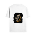 Male Standard Crew T-Shirt | Regular Fit | 100% Cotton (180 GSM) | Breathable, Durable | Men's | Personalized | Typography | Motivation | Everyday | Empowering | Fall Seven, Rise Eight - back - White - mockup 2