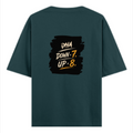 Oversized Classic T-Shirt | Unisex Relaxed Fit | 100% Super-Combed Cotton | Pre-Shrunk, Double-Stitched | Adults | Personalized | Typography | Motivation | Everyday | Empowering | Fall Seven, Rise Eight - back - Petrol Blue - mockup 2