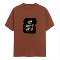 Male Classic Crew T-Shirt | Men's Regular Fit | 180 GSM Bio-Washed Cotton | Pre-Shrunk, Double-Stitched | Personalized | Typography | Motivation | Everyday | Empowering | Fall Seven, Rise Eight - front - Copper - mockup 1
