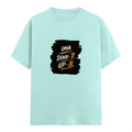Male Classic Crew T-Shirt | Men's Regular Fit | 180 GSM Bio-Washed Cotton | Pre-Shrunk, Double-Stitched | Personalized | Typography | Motivation | Everyday | Empowering | Fall Seven, Rise Eight - front - Mint - mockup 1