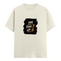 Male Classic Crew T-Shirt | Men's Regular Fit | 180 GSM Bio-Washed Cotton | Pre-Shrunk, Double-Stitched | Personalized | Typography | Motivation | Everyday | Empowering | Fall Seven, Rise Eight - front - Off White - mockup 1